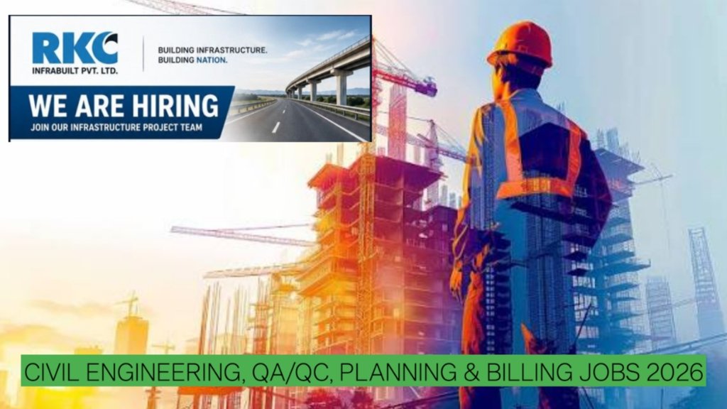 RKC Infrabuilt Recruitment: Civil Engineering, QA/QC, Planning & Billing Jobs 2026
